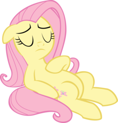 Size: 3478x3636 | Tagged: safe, artist:red4567, fluttershy, pegasus, pony, 2 4 6 greaaat, g4, eyes closed, high res, hoof on chest, simple background, transparent background, vector