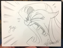 Size: 3836x2972 | Tagged: safe, artist:andypriceart, fluttershy, pony, g4, female, flutteryay, high res, screaming, simple background, sketch, solo, traditional art, yay