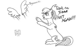 Size: 5388x3350 | Tagged: safe, artist:dojero, oc, oc only, oc:acela, pony, angry, floating wings, lineart, traditional art, wings