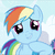 Size: 50x50 | Tagged: safe, screencap, rainbow dash, pegasus, pony, friendship is magic, g4, animated, female, gif, gif for breezies, laughingmares.jpg, picture for breezies, solo