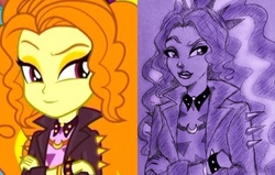 Size: 2048x1306 | Tagged: safe, screencap, adagio dazzle, equestria girls, equestria girls specials, find the magic, g4, my little pony equestria girls: better together, my little pony equestria girls: sunset's backstage pass, the dazzlings, the dazzlings have returned, traditional art