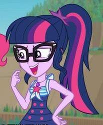 Size: 548x664 | Tagged: safe, screencap, sci-twi, twilight sparkle, equestria girls, friendship math, g4, my little pony equestria girls: better together, clothes, cropped, female, geode of telekinesis, magical geodes, sleeveless, solo, swimsuit