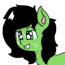 Size: 1440x1440 | Tagged: safe, artist:scotch, oc, oc only, oc:filly anon, earth pony, pony, chest fluff, cute, ear fluff, female, filly, freckles, shading, smiling, smug, solo