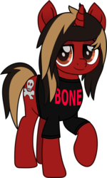 Size: 534x887 | Tagged: safe, artist:lightningbolt, derpibooru exclusive, pony, unicorn, g4, .svg available, all time low, clothes, colored pupils, dyed mane, dyed tail, horn, jack barakat, lidded eyes, looking at you, male, movie accurate, ponified, raised hoof, shirt, simple background, solo, stallion, svg, t-shirt, transparent background, vector, wings