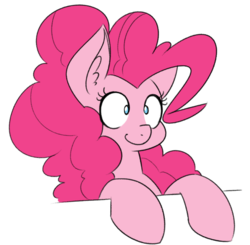 Size: 732x718 | Tagged: safe, artist:reiduran, pinkie pie, earth pony, pony, g4, bust, cute, diapinkes, ear fluff, female, mare, no pupils, portrait, smiling, solo