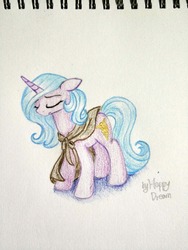 Size: 2448x3264 | Tagged: safe, artist:happydream, idw, radiant hope, pony, unicorn, g4, female, high res, solo, traditional art