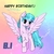 Size: 2000x2000 | Tagged: safe, artist:happydream, oc, oc only, oc:minkie dash, pegasus, pony, birthday, chest fluff, high res, solo