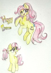 Size: 2104x3004 | Tagged: safe, oc, oc only, oc:happydream, earth pony, pony, high res, solo, traditional art