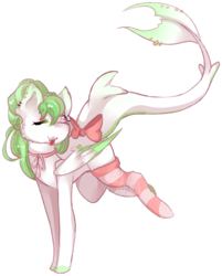Size: 834x1037 | Tagged: safe, artist:shiroikitten, oc, oc only, oc:cherry mint, original species, pegasus, pony, shark pony, clothes, one eye closed, simple background, socks, solo, striped socks, tongue out, transparent background, two toned wings, wings, wink
