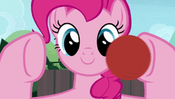 Size: 1920x1080 | Tagged: safe, screencap, pinkie pie, pony, 2 4 6 greaaat, g4, animated, ball, close-up, female, loop, no sound, solo, underhoof, webm