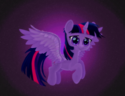 Size: 4400x3400 | Tagged: safe, artist:spellboundcanvas, twilight sparkle, alicorn, pony, g4, cute, female, looking at you, solo, spread wings, twiabetes, twilight sparkle (alicorn), twilight sparkle day, wings