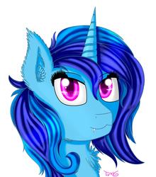 Size: 2200x2500 | Tagged: safe, artist:tlmoonguardian, oc, oc only, oc:sapphie, pony, unicorn, ear fluff, fluffy, high res, looking at you, solo