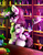 Size: 2230x2825 | Tagged: safe, artist:cornelia_nelson, pony, robot, robot pony, unicorn, accessory, alcohol, barmaid, cocktail, high res, money, necktie, smiling