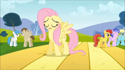 Size: 1280x720 | Tagged: safe, screencap, cloud kicker, cloudchaser, crescent pony, derpy hooves, dizzy twister, flitter, fluttershy, golden glory, lightning bolt, mane moon, merry may, orange swirl, rainbow swoop, rainbowshine, sassaflash, sea wind, silverspeed, spectrum, spring melody, sprinkle medley, warm front, white lightning, pegasus, pony, g4, hurricane fluttershy, season 2, animated, anxiety, background pony, blue eyes, creepy, crowd, crying, exit stage left, eye, eyes, female, freakout, hyperventilating, male, mare, neurodivergent, nightmare fuel, not seafoam, panic attack, panting, scared, social anxiety, sound, spinning, stallion, walking, watching, webm, you know for kids, 👀