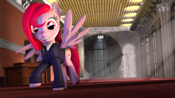 Size: 3840x2160 | Tagged: safe, artist:xxtheobanditxx, oc, oc only, pegasus, pony, 3d, clothes, female, high res, mare, solo, suit