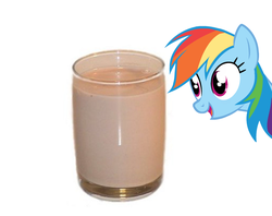 Size: 753x597 | Tagged: safe, rainbow dash, pony, g4, chocolate, chocolate milk, milk