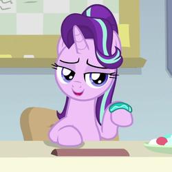 Size: 665x666 | Tagged: safe, screencap, starlight glimmer, pony, g4, student counsel, bracelet, cropped, female, jewelry, lidded eyes, mare, solo