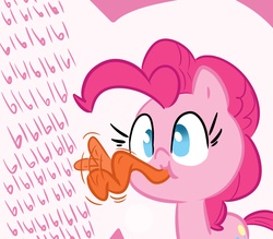Size: 1400x1225 | Tagged: artist needed, source needed, safe, pinkie pie, pony, g4, cute, diapinkes, female, long tongue, no pupils, onomatopoeia, ponk, raspberry, raspberry noise, silly, silly pony, solo, tongue out