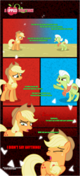 Size: 1919x4225 | Tagged: safe, artist:estories, applejack, granny smith, earth pony, pony, comic:a(pple)ffection, g4, comic, dialogue, female, grandmother and grandchild