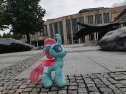 Size: 4608x3456 | Tagged: safe, photographer:sintakhra, ocellus, changedling, changeling, galacon, g4, cute, diaocelles, germany, irl, photo, plushie, post-it