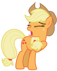 Size: 5133x6457 | Tagged: safe, artist:estories, applejack, pony, g4, absurd resolution, do not want, female, simple background, solo, transparent background, vector