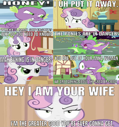 Size: 640x684 | Tagged: safe, edit, edited screencap, editor:undeadponysoldier, screencap, spike, sweetie belle, dragon, pony, unicorn, g4, just for sidekicks, owl's well that ends well, sisterhooves social, yakity-sax, angry, argument, comic, confused, faic, female, filly, frozone, frustrated, honey best, hub logo, lucius best, male, open mouth, pointing, reference, screencap comic, ship:spikebelle, shipping, straight, the incredibles, where is my super suit?, winged spike, wings, wrong aspect ratio, yelling, yelling at each other