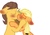 Size: 489x338 | Tagged: safe, artist:primstreak97, applejack, caramel, earth pony, pony, g4, blushing, female, floppy ears, kissing, male, mare, ship:carajack, shipping, simple background, stallion, straight, white background