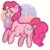 Size: 2000x2000 | Tagged: safe, artist:poofindi, pinkie pie, earth pony, pony, g4, abstract background, cutie mark, female, high res, mare, profile, smiling, solo