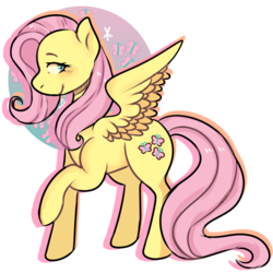 Size: 2000x2000 | Tagged: safe, artist:poofindi, fluttershy, pegasus, pony, g4, cute, female, high res, shyabetes, solo