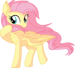 Size: 6748x6135 | Tagged: safe, artist:cyanlightning, fluttershy, pegasus, pony, g4, .svg available, absurd resolution, beautiful, chest fluff, cute, ear fluff, female, mare, shyabetes, simple background, solo, spread wings, standing, transparent background, vector, wind, wings
