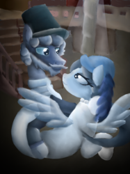 Size: 1028x1371 | Tagged: safe, artist:mr100dragon100, ghost, ghost pony, pony, dancing, female, husband and wife, male, straight