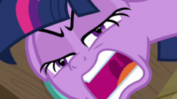 Size: 656x368 | Tagged: safe, screencap, matilda, twilight sparkle, alicorn, pony, a trivial pursuit, g4, angry, animated, close-up, crazy face, faic, female, gif, male, mawshot, open mouth, ragelight sparkle, solo, this is trivia trot, twilight snapple, twilight sparkle (alicorn), twilight sparkle is best facemaker, twilighting, twilynanas, uvula, vibrating, yelling