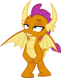 Size: 3838x4870 | Tagged: safe, artist:memnoch, smolder, dragon, g4, what lies beneath, cute, dragoness, female, simple background, smolderbetes, solo, transparent background, vector, wings