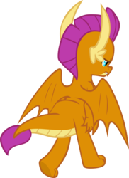 Size: 3979x5459 | Tagged: safe, artist:memnoch, smolder, dragon, g4, dragoness, female, simple background, solo, transparent background, vector, wings