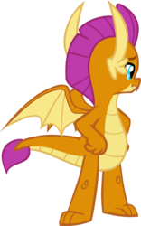 Size: 3231x5171 | Tagged: safe, artist:memnoch, smolder, dragon, g4, dragoness, female, simple background, solo, transparent background, vector, wings