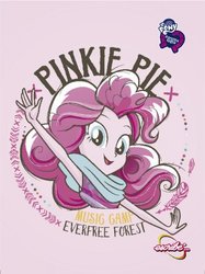 Size: 359x480 | Tagged: safe, pinkie pie, equestria girls, g4, my little pony equestria girls: legend of everfree, book, book cover, cover, equestria girls logo, notebook