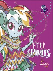 Size: 359x480 | Tagged: safe, rainbow dash, equestria girls, g4, my little pony equestria girls: legend of everfree, book, book cover, camp fashion show outfit, cover, equestria girls logo, notebook