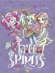 Size: 359x480 | Tagged: safe, fluttershy, pinkie pie, rainbow dash, equestria girls, g4, book, book cover, cover, notebook, sleeveless