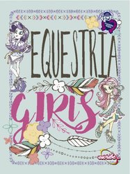 Size: 359x480 | Tagged: safe, fluttershy, rarity, equestria girls, g4, my little pony equestria girls: legend of everfree, book, book cover, cover, equestria girls logo, notebook