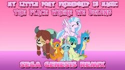 Size: 1280x720 | Tagged: safe, gallus, ocellus, sandbar, silverstream, smolder, yona, changedling, changeling, classical hippogriff, dragon, earth pony, griffon, hippogriff, pony, yak, g4, uprooted, chiptune, crossover, cute, diaocelles, diastreamies, dragoness, female, gallabetes, kingspartax37, male, music video, remix, sandabetes, sega, sega genesis, sega mega drive, smolderbetes, stallion, student six, text, the place where we belong, thumbnail, title card, video game, yonadorable, youtube link