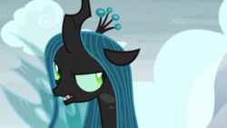 Size: 1920x1080 | Tagged: safe, screencap, queen chrysalis, changeling, changeling queen, frenemies (episode), g4, bust, female, portrait, solo