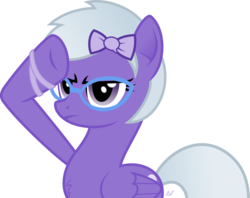 Size: 1800x1427 | Tagged: safe, artist:arifproject, oc, oc only, oc:comment, pony, derpibooru, bow, bracelet, derpibooru ponified, determined, glasses, jewelry, meta, pegasus oc, ponified, rainbow dash salutes, salute, simple background, solo, transparent background, vector