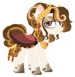 Size: 375x388 | Tagged: safe, artist:myfantasy08, oc, oc:equino echonnus, pony, succubus, collar, heart eyes, jewelry, looking at you, pixel art, smiling, wingding eyes