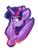 Size: 3000x4000 | Tagged: safe, artist:annakitsun3, twilight sparkle, alicorn, pony, g4, bust, chest fluff, female, mare, open mouth, portrait, raised eyebrow, raised hoof, smiling, smirk, solo, twilight sparkle (alicorn)