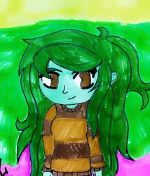 Size: 2610x3054 | Tagged: safe, artist:arialunax3, wallflower blush, equestria girls, equestria girls specials, g4, my little pony equestria girls: better together, my little pony equestria girls: forgotten friendship, high res, traditional art