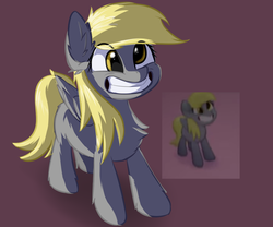 Size: 1300x1080 | Tagged: safe, artist:oblique, screencap, derpy hooves, pegasus, pony, g4, my little pony: the movie, cheek fluff, chest fluff, cute, derpabetes, ear fluff, eye clipping through hair, female, fluffy, leg fluff, mare, scene interpretation, screencap reference, simple background, smiling, solo