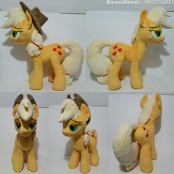 Size: 2560x2560 | Tagged: safe, artist:bananabeans, applejack, earth pony, pony, g4, female, for sale, high res, irl, photo, plushie