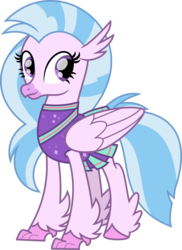 Size: 1640x2252 | Tagged: safe, artist:peternators, silverstream, hippogriff, 2 4 6 greaaat, g4, cheerleader, cheerleader outfit, cheerleader silverstream, clothes, cute, diastreamies, female, pleated skirt, simple background, solo, transparent background