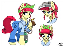 Size: 11500x8600 | Tagged: safe, artist:radiancebreaker, torque wrench, earth pony, pony, g4, rainbow roadtrip, absurd resolution, clothes, female, simple background, solo, white background
