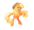 Size: 999x902 | Tagged: artist needed, source needed, safe, applejack, earth pony, pony, g4, applejack's hat, cowboy hat, female, hat, looking at you, mare, one eye closed, simple background, solo, transparent background, white outline, wink